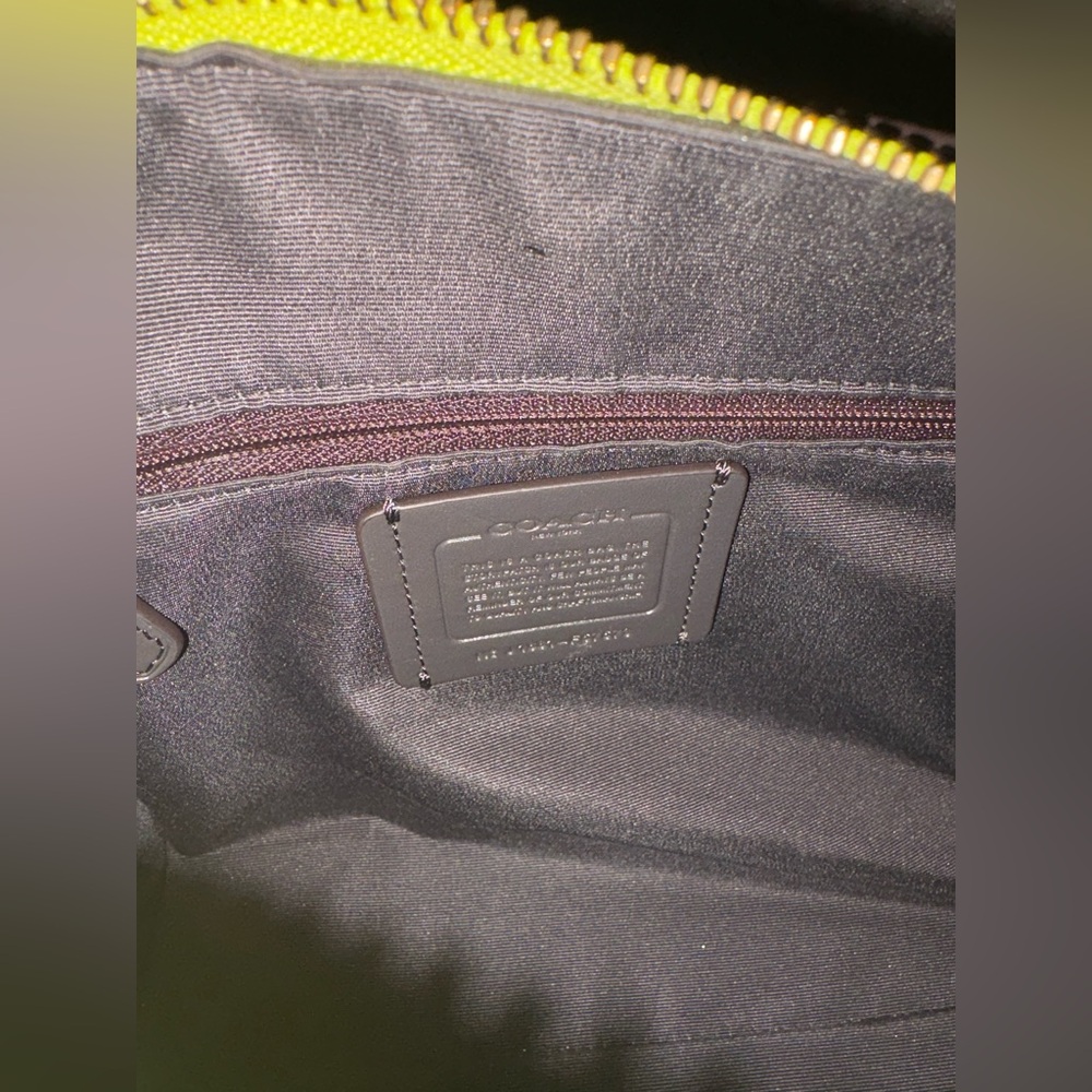 Coach Lime Green Leather Satchel - Picture 5 of 5